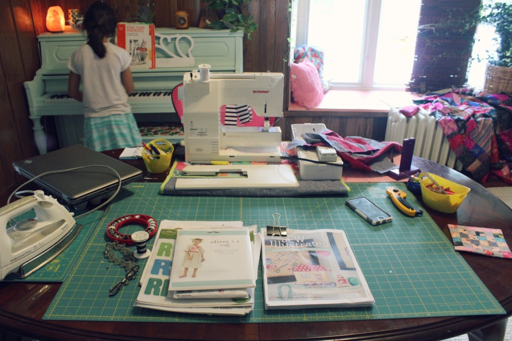 sewing room alwya a mess